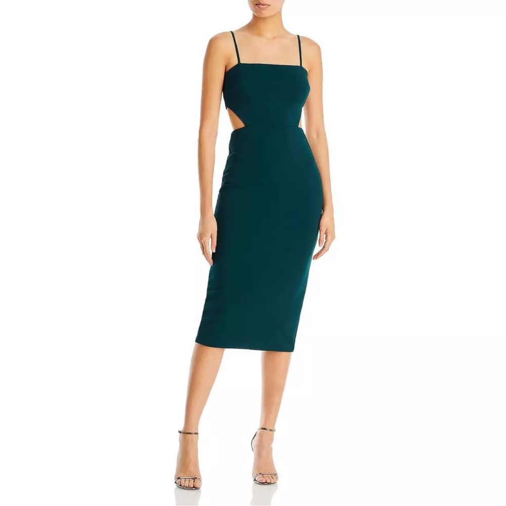 Aqua Formal Midi Gorgeous Forest Green Bridal, Party, Brunch, Prom‎ Dress Size 0